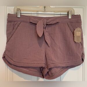 Altar’d State High Waist Purple Shorts with Tie Waist Soft Fabric size L NWT